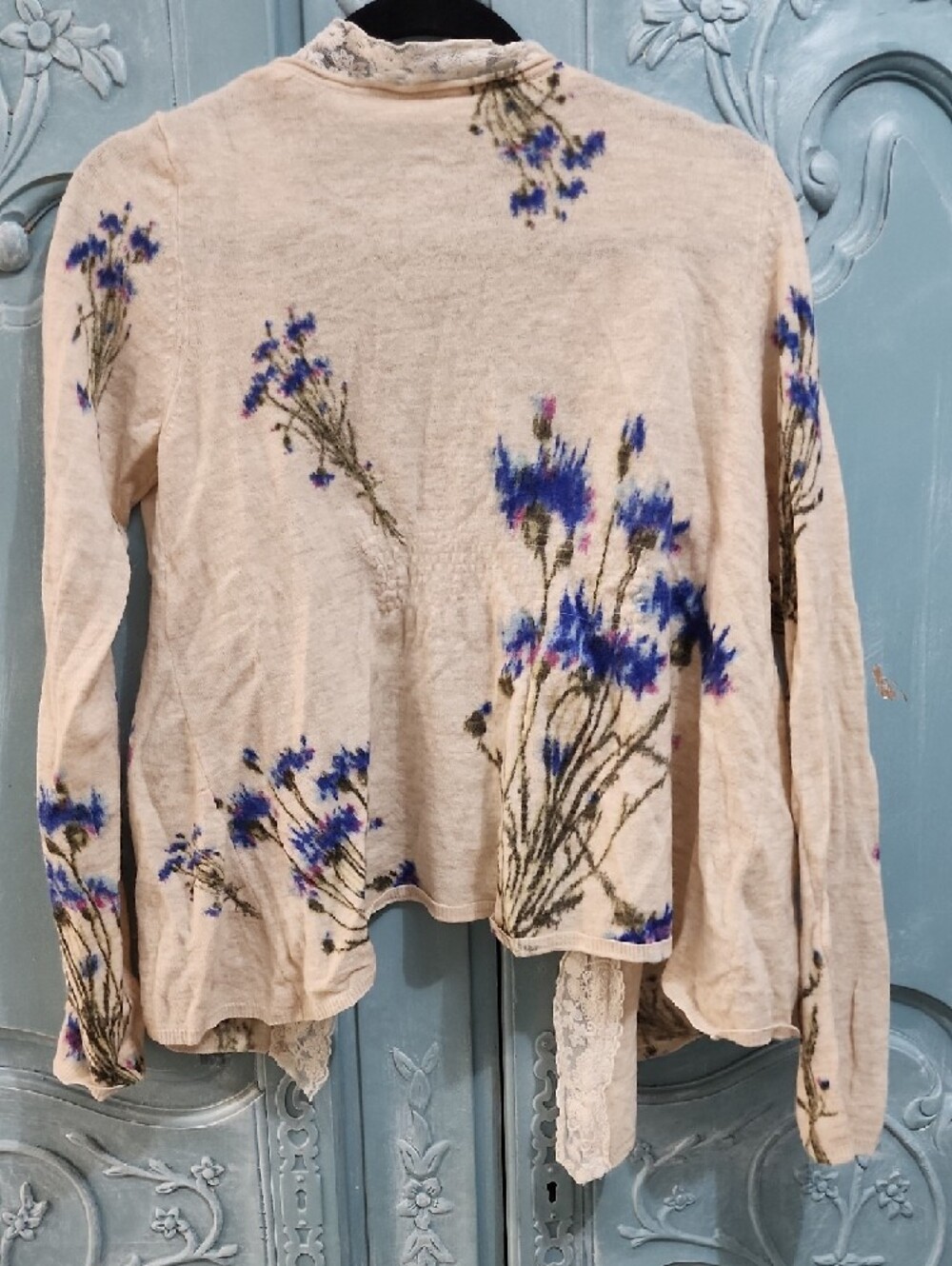 Knitted & Knotted Anthropologie Floral Cardigan - Picture 6 of 8